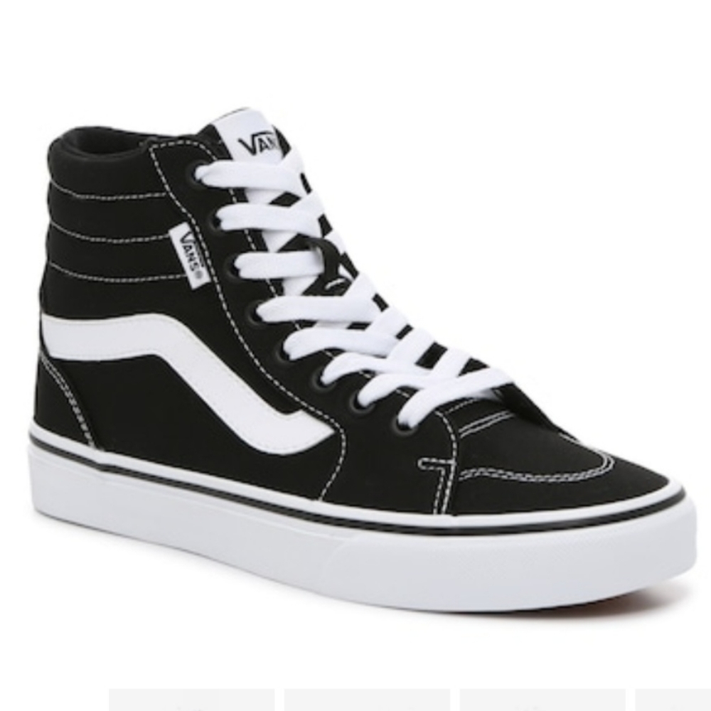 Vans Filmore HigTops Lace Up Closure Black/White Men Sneakers size 6.5